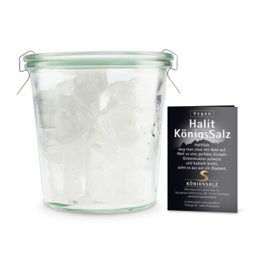 KönigHalitSalz Kristalle Glas 500g zum Verzehr -PREMIUM-Qualität