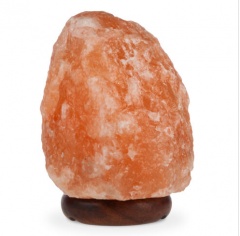 Natur Salzkristall Lampe auf Holzsockel 18-25 kg - Salt Range Pakistan - Premium-Qualität